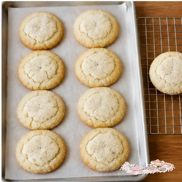 Step 4: Bake the coated cookies until the edges are just set and the tops are crackled and lightly golden